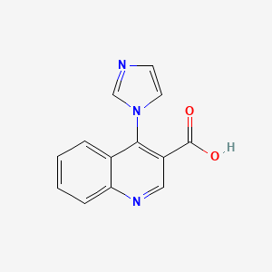 molecular formula C13H9N3O2 B1317264 4-(1H-Imidazol-1-YL)quinoline-3-carboxylic acid CAS No. 777810-90-9