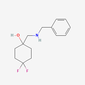 molecular formula C14H19F2NO B13172787 1-[(Benzylamino)methyl]-4,4-difluorocyclohexan-1-ol 
