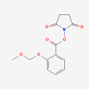 molecular formula C13H13NO6 B1317280 Benzoic acid, 2-(methoxymethoxy)-, 2,5-dioxo-1-pyrrolidinyl ester CAS No. 918644-14-1