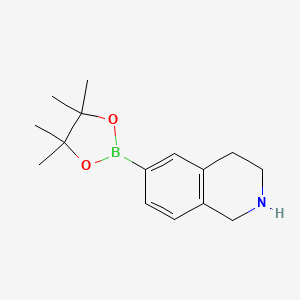 molecular formula C15H22BNO2 B1317284 6-(4,4,5,5-Tetramethyl-1,3,2-dioxaborolan-2-yl)-1,2,3,4-tetrahydroisoquinoline CAS No. 922718-55-6