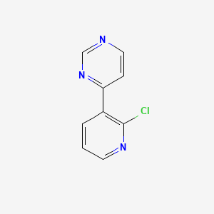 molecular formula C9H6ClN3 B1317290 4-(2-氯吡啶-3-基)嘧啶 CAS No. 870221-17-3