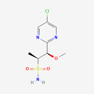molecular formula C8H12ClN3O3S B13172980 (1R,2S)-1-(5-Chloropyrimidin-2-yl)-1-methoxypropane-2-sulfonamide 