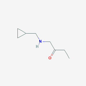 molecular formula C8H15NO B13172990 1-[(Cyclopropylmethyl)amino]butan-2-one 