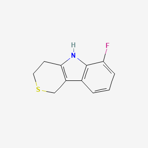 molecular formula C11H10FNS B13173009 6-Fluoro-1,3,4,5-tetrahydrothiopyrano[4,3-b]indole 