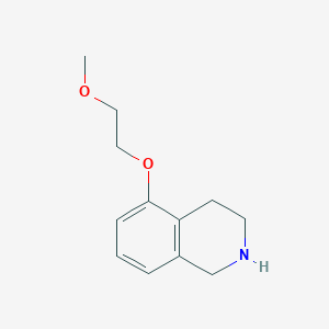 molecular formula C12H17NO2 B13173079 5-(2-Methoxyethoxy)-1,2,3,4-tetrahydroisoquinoline 