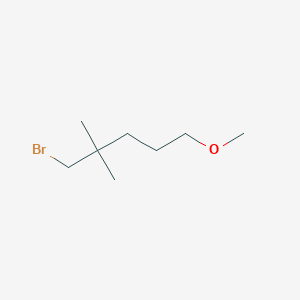 molecular formula C8H17BrO B13173094 1-Bromo-5-methoxy-2,2-dimethylpentane 