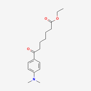 molecular formula C17H25NO3 B1317312 Ethyl 7-[4-(N,N-dimethylamino)phenyl]-7-oxoheptanoate CAS No. 91727-04-7