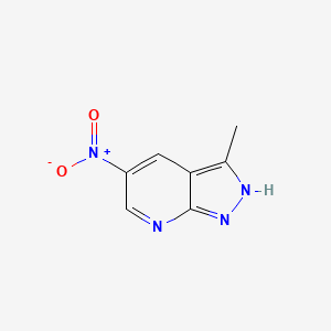 molecular formula C7H6N4O2 B1317314 3-Methyl-5-nitro-1H-pyrazolo[3,4-B]pyridine CAS No. 62908-83-2