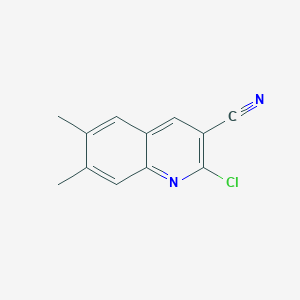 molecular formula C12H9ClN2 B1317315 2-Chloro-6,7-dimethylquinoline-3-carbonitrile CAS No. 95104-22-6