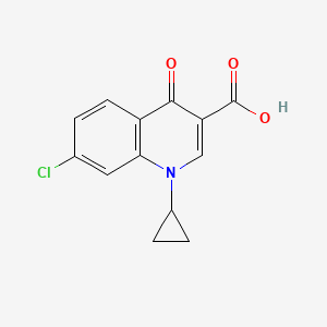 molecular formula C13H10ClNO3 B1317327 7-Chloro-1-cyclopropyl-4-oxo-1,4-dihydroquinoline-3-carboxylic acid CAS No. 93110-13-5