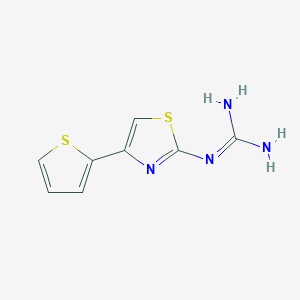 B1317329 N-[4-(2-thienyl)-1,3-thiazol-2-yl]guanidine CAS No. 735225-85-1