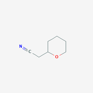 molecular formula C7H11NO B1317333 2-(Tetrahydro-2H-pyran-2-YL)acetonitrile CAS No. 75394-84-2