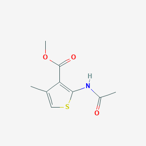 molecular formula C9H11NO3S B1317336 2-乙酰氨基-4-甲硫代苯并-3-羧酸甲酯 CAS No. 4651-80-3