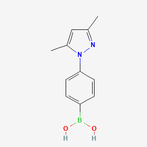 molecular formula C11H13BN2O2 B1317339 (4-(3,5-Dimethyl-1H-pyrazol-1-yl)phenyl)boronic acid CAS No. 1025495-85-5