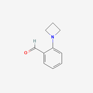 molecular formula C10H11NO B13173420 2-(Azetidin-1-yl)benzaldehyde 