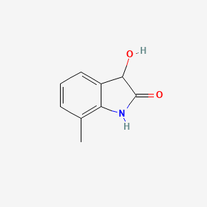 molecular formula C9H9NO2 B13173427 3-Hydroxy-7-methyl-2,3-dihydro-1H-indol-2-one 