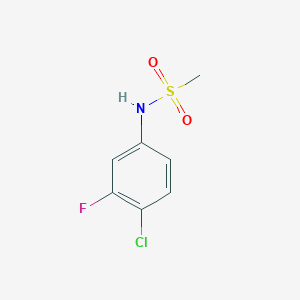 molecular formula C7H7ClFNO2S B13173438 N-(4-chloro-3-fluorophenyl)methanesulfonamide 