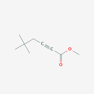 molecular formula C9H14O2 B13173458 Methyl 5,5-dimethylhex-2-ynoate 