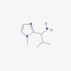 molecular formula C8H15N3 B1317380 2-methyl-1-(1-methyl-1H-imidazol-2-yl)propan-1-amine CAS No. 927986-27-4