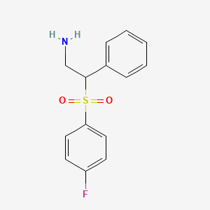 molecular formula C14H14FNO2S B1317388 2-(4-Fluoro-benzenesulfonyl)-2-phenyl-ethylamine CAS No. 927990-05-4