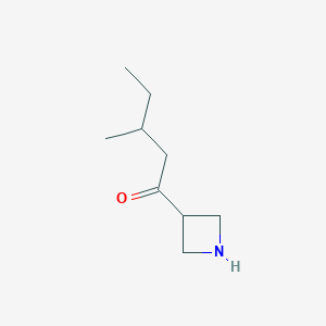 molecular formula C9H17NO B13173904 1-(Azetidin-3-yl)-3-methylpentan-1-one 