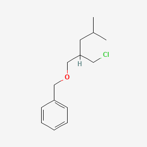 molecular formula C14H21ClO B13173916 ({[2-(Chloromethyl)-4-methylpentyl]oxy}methyl)benzene 