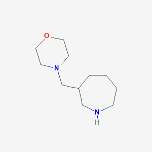 molecular formula C11H22N2O B13173970 3-[(Morpholin-4-yl)methyl]azepane 