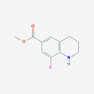 molecular formula C11H12FNO2 B13173987 Methyl 8-fluoro-1,2,3,4-tetrahydroquinoline-6-carboxylate 