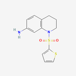 molecular formula C13H14N2O2S2 B1317399 1-(2-Thienylsulfonyl)-1,2,3,4-tetrahydroquinolin-7-amine 