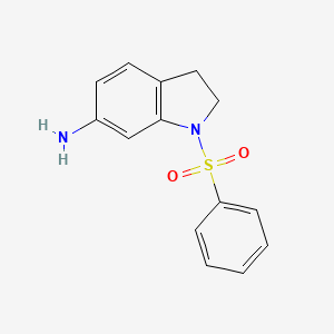 molecular formula C14H14N2O2S B1317405 1-(Phenylsulfonyl)indolin-6-amine CAS No. 927997-16-8