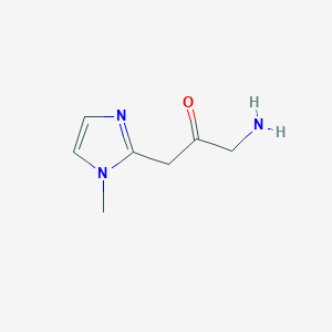molecular formula C7H11N3O B13174074 1-Amino-3-(1-methyl-1H-imidazol-2-yl)propan-2-one 