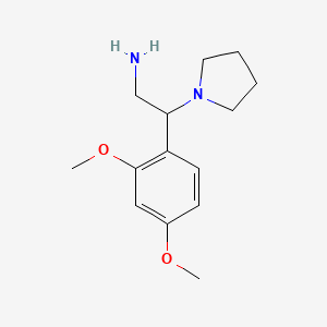 B1317410 2-(2,4-Dimethoxy-phenyl)-2-pyrrolidin-1-yl-ethylamine CAS No. 928001-34-7
