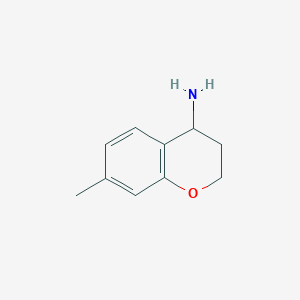 molecular formula C10H13NO B1317413 7-甲基色满-4-胺 CAS No. 742679-35-2