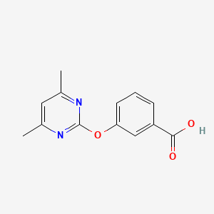 molecular formula C13H12N2O3 B1317414 3-((4,6-二甲基嘧啶-2-基)氧基)苯甲酸 CAS No. 331461-84-8