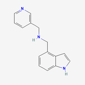 molecular formula C15H15N3 B1317417 (1H-吲哚-4-基甲基)(吡啶-3-基甲基)胺 CAS No. 941239-16-3