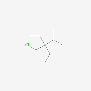 molecular formula C9H19Cl B13174219 3-(Chloromethyl)-3-ethyl-2-methylpentane 