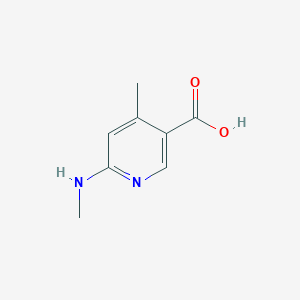 molecular formula C8H10N2O2 B13174282 4-Methyl-6-(methylamino)pyridine-3-carboxylic acid 