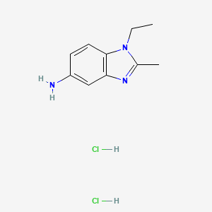 molecular formula C10H14ClN3 B1317430 1-Ethyl-2-methyl-1H-benzimidazol-5-amine dihydrochloride CAS No. 73688-69-4