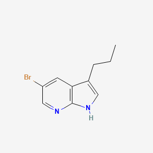 molecular formula C10H11BrN2 B13174310 5-Bromo-3-propyl-1H-pyrrolo[2,3-B]pyridine 