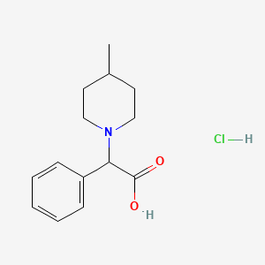 molecular formula C14H20ClNO2 B1317439 (4-Methyl-piperidin-1-YL)-phenyl-acetic acid hydrochloride CAS No. 108896-65-7