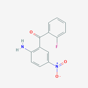 molecular formula C13H9FN2O3 B131745 2-Amino-2'-fluoro-5-nitrobenzophenone CAS No. 344-80-9