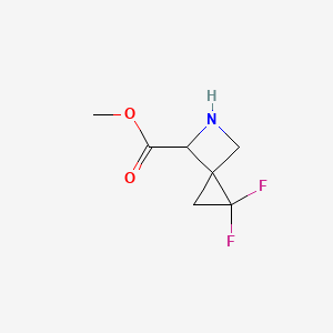 molecular formula C7H9F2NO2 B13174568 Methyl 1,1-difluoro-5-azaspiro[2.3]hexane-4-carboxylate 