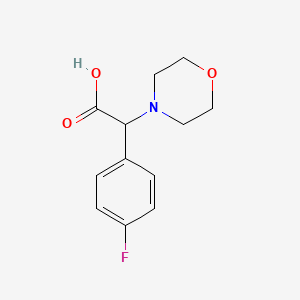 molecular formula C12H14FNO3 B1317457 (4-Fluoro-phenyl)-morpholin-4-yl-acetic acid CAS No. 917747-47-8