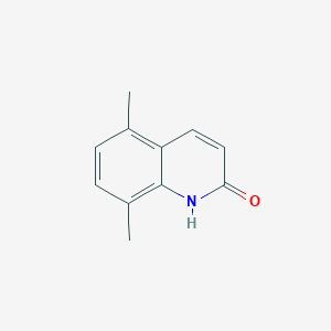 molecular formula C11H11NO B13174574 5,8-Dimethyl-1,2-dihydroquinolin-2-one 