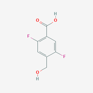 molecular formula C8H6F2O3 B13174586 2,5-Difluoro-4-(hydroxymethyl)benzoic acid 