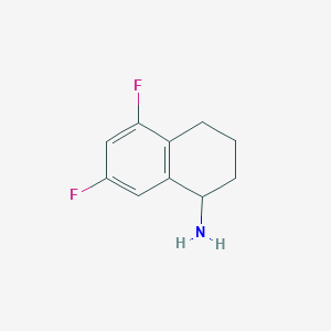 molecular formula C10H11F2N B1317459 5,7-Difluoro-1,2,3,4-tetrahydronaphthalen-1-amine CAS No. 907973-46-0