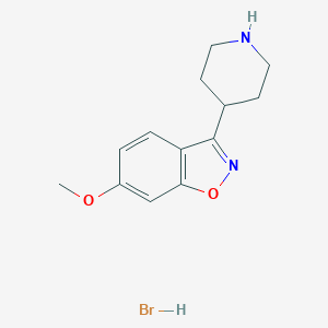 molecular formula C13H17BrN2O2 B131747 6-Methoxy-3-(4-piperidinyl)-1,2-benzisoxazole hydrobromide CAS No. 84163-17-7