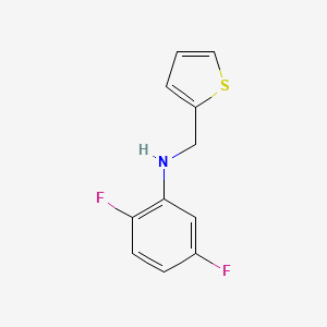 molecular formula C11H9F2NS B13174726 2,5-difluoro-N-(thiophen-2-ylmethyl)aniline 