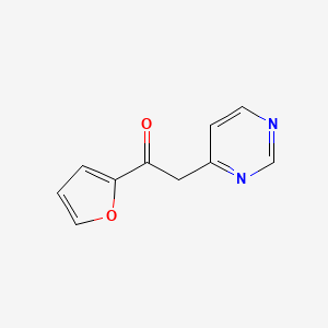 molecular formula C10H8N2O2 B1317479 1-Furan-2-yl-2-pyrimidin-4-yl-ethanone CAS No. 851371-60-3