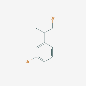 molecular formula C9H10Br2 B13174811 1-Bromo-3-(1-bromopropan-2-yl)benzene 